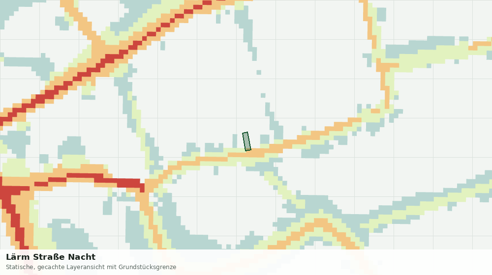 Statische Kartenansicht: Lärm Straße Nacht