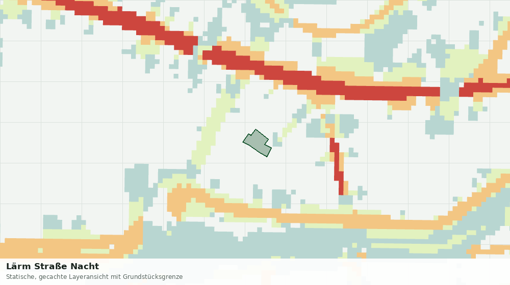Statische Kartenansicht: Lärm Straße Nacht