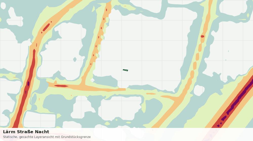 Statische Kartenansicht: Lärm Straße Nacht