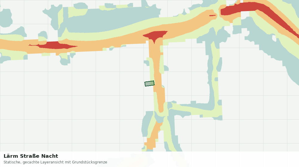 Statische Kartenansicht: Lärm Straße Nacht