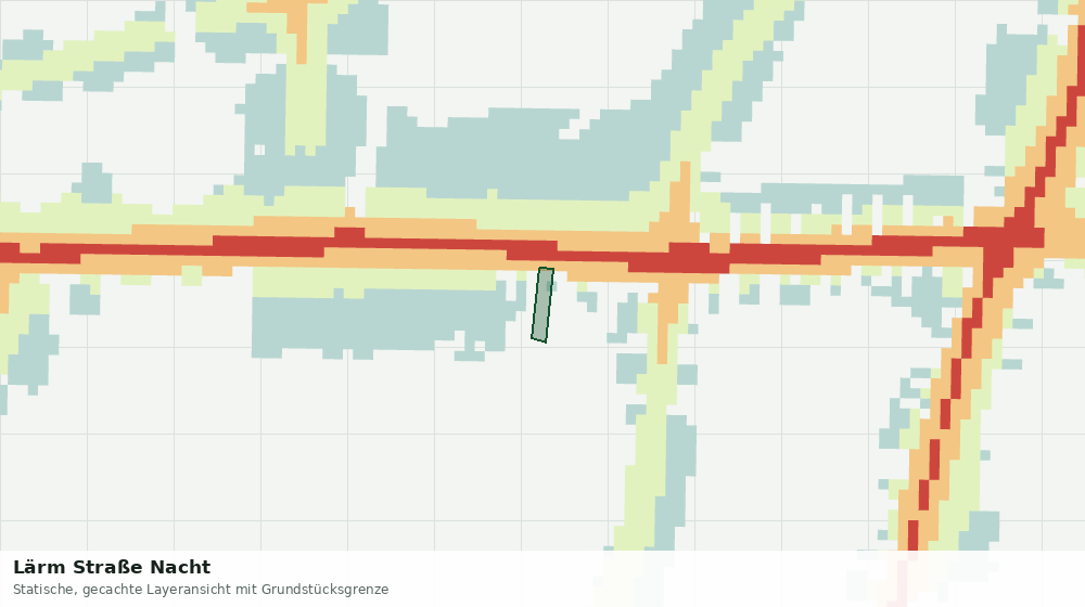 Statische Kartenansicht: Lärm Straße Nacht