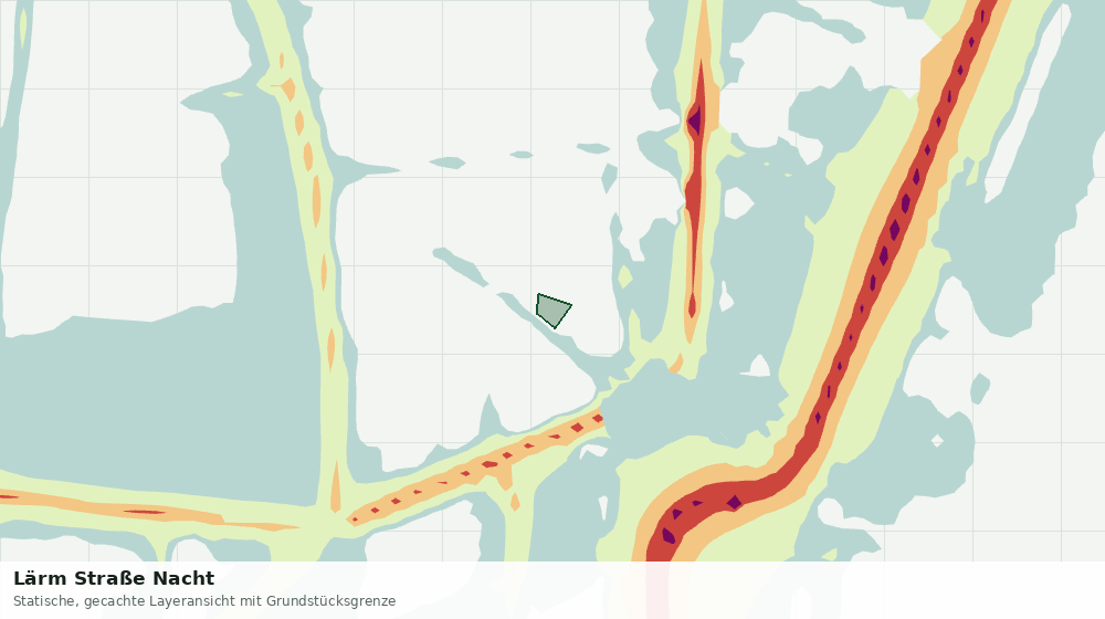 Statische Kartenansicht: Lärm Straße Nacht