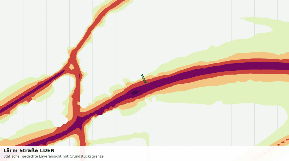 Statische Kartenansicht: Lärm Straße LDEN