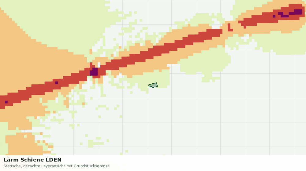 Statische Kartenansicht: Lärm Schiene LDEN