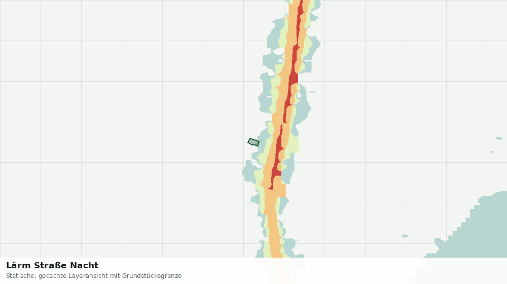 Statische Kartenansicht: Lärm Straße Nacht