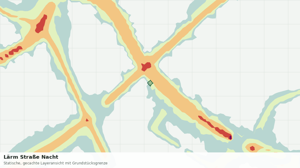 Statische Kartenansicht: Lärm Straße Nacht