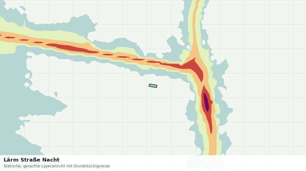 Statische Kartenansicht: Lärm Straße Nacht