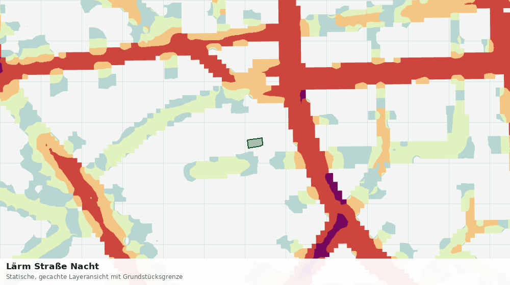 Statische Kartenansicht: Lärm Straße Nacht