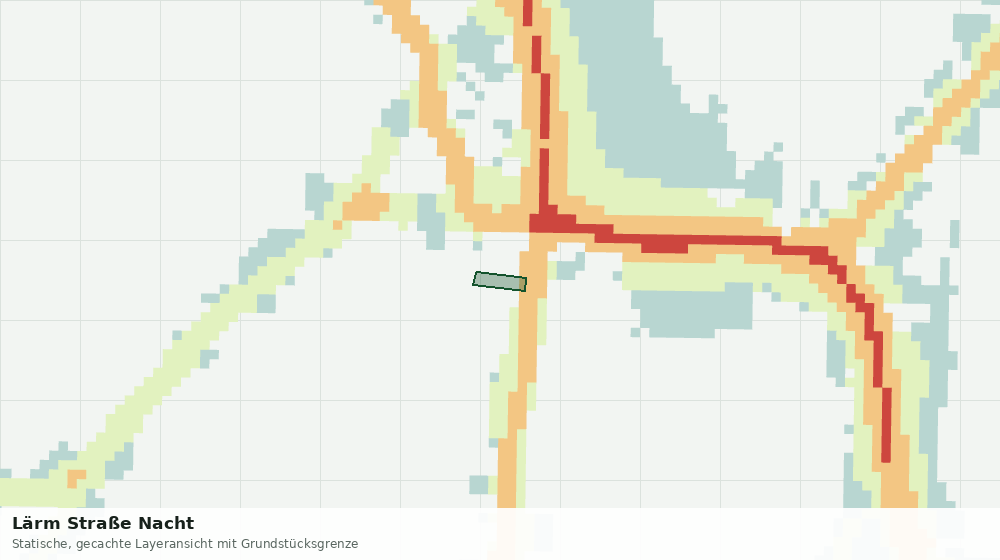 Statische Kartenansicht: Lärm Straße Nacht