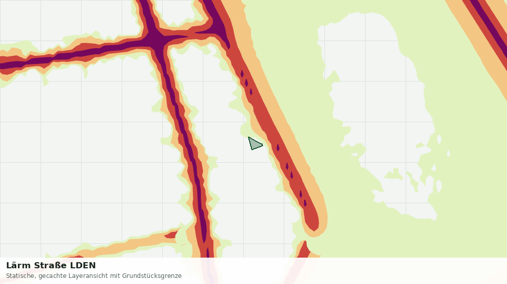 Statische Kartenansicht: Lärm Straße LDEN