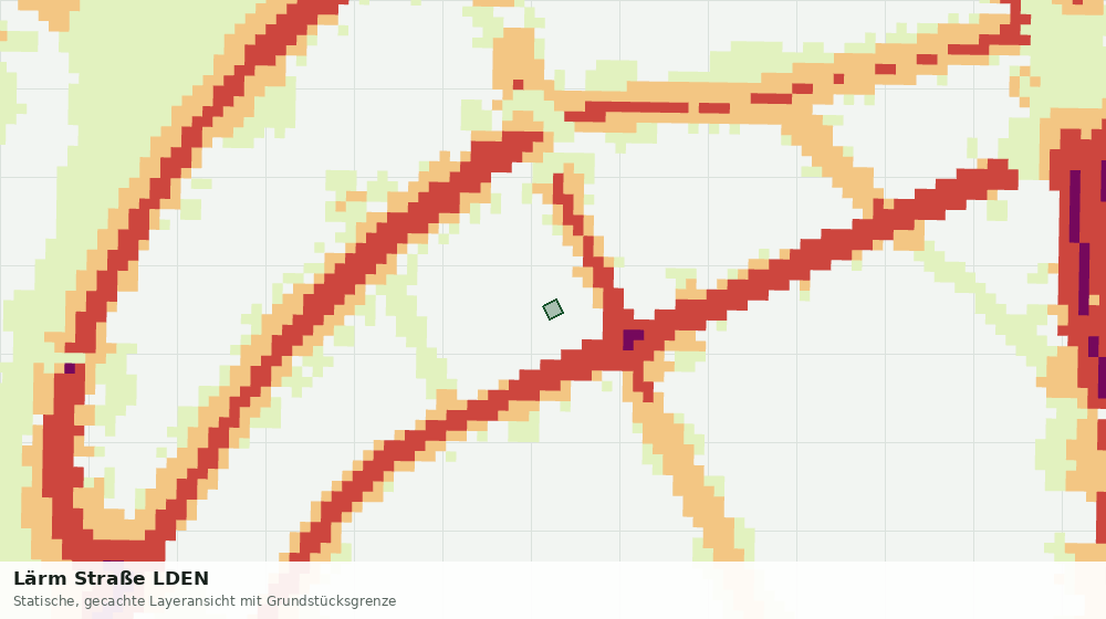 Statische Kartenansicht: Lärm Straße LDEN