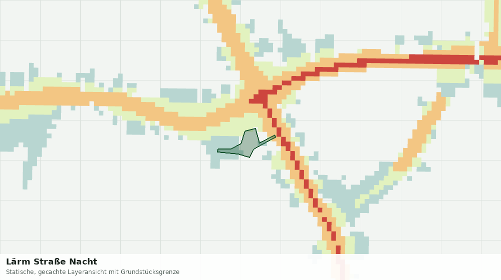 Statische Kartenansicht: Lärm Straße Nacht