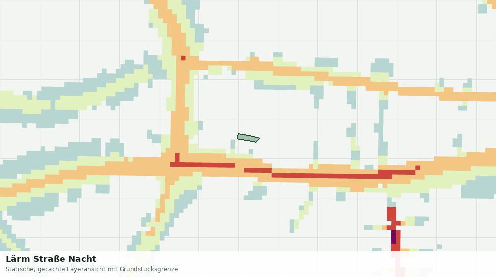 Statische Kartenansicht: Lärm Straße Nacht