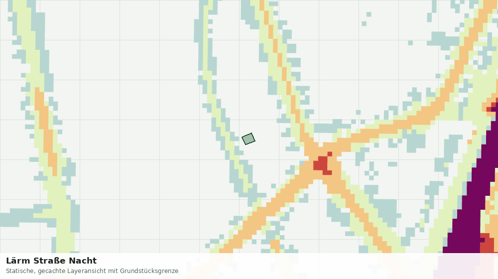 Statische Kartenansicht: Lärm Straße Nacht