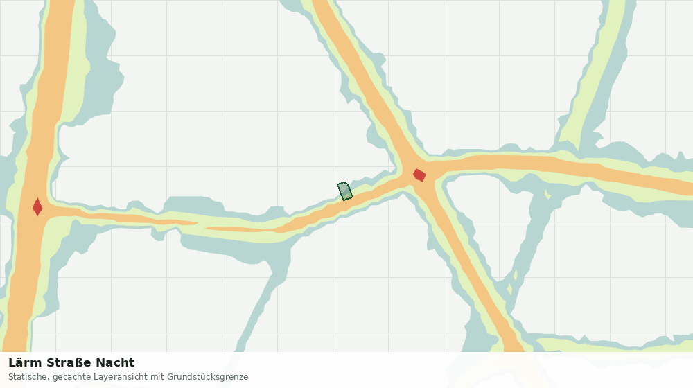 Statische Kartenansicht: Lärm Straße Nacht