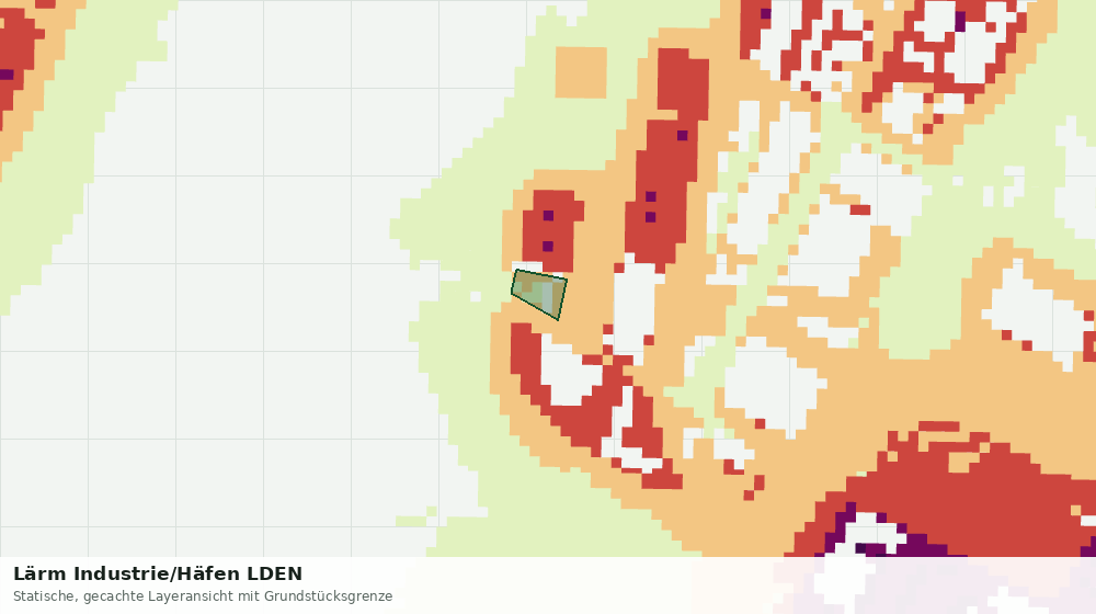 Statische Kartenansicht: Lärm Industrie/Häfen LDEN