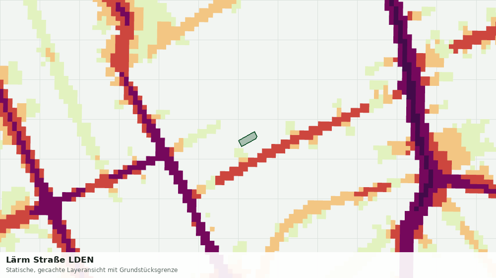 Statische Kartenansicht: Lärm Straße LDEN