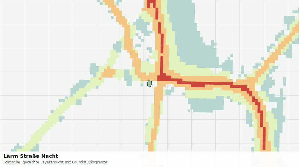 Statische Kartenansicht: Lärm Straße Nacht