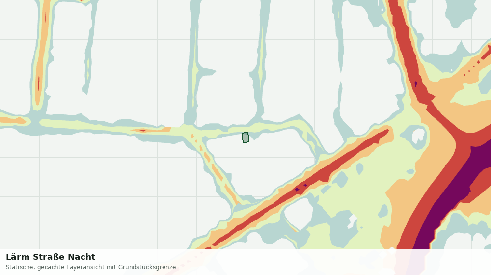 Statische Kartenansicht: Lärm Straße Nacht