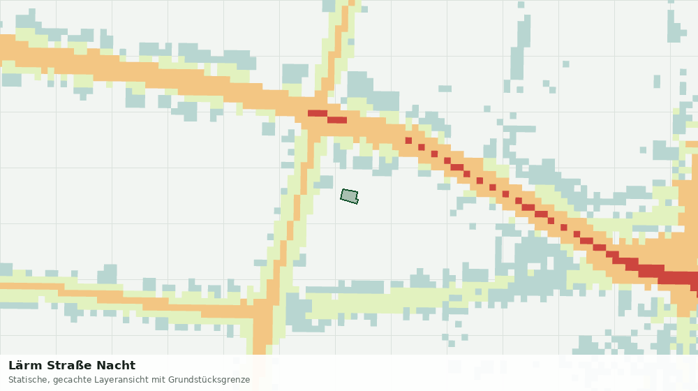 Statische Kartenansicht: Lärm Straße Nacht