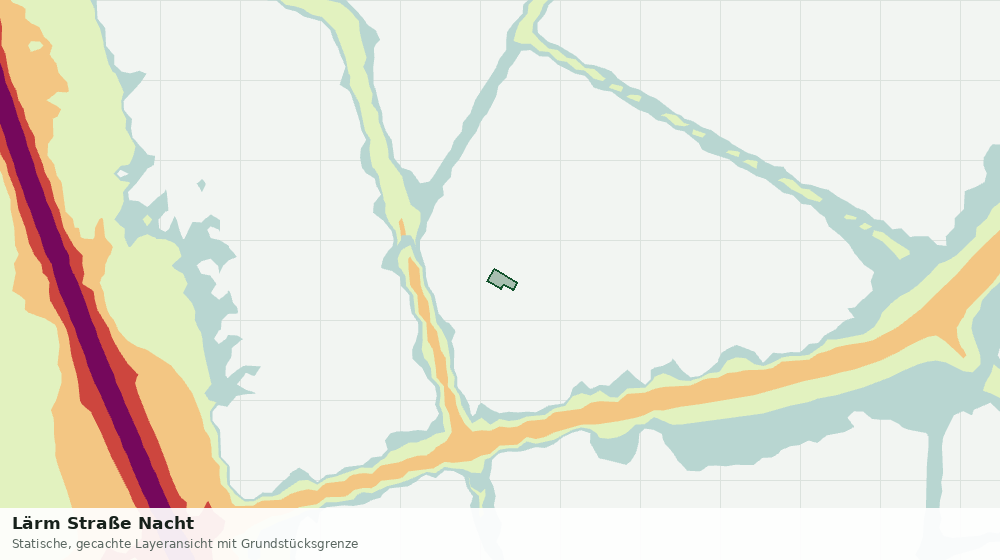 Statische Kartenansicht: Lärm Straße Nacht