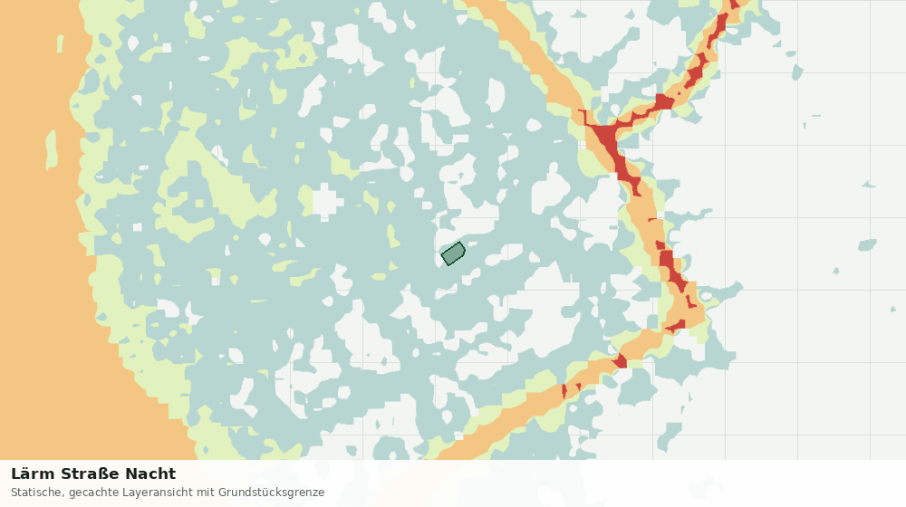 Statische Kartenansicht: Lärm Straße Nacht