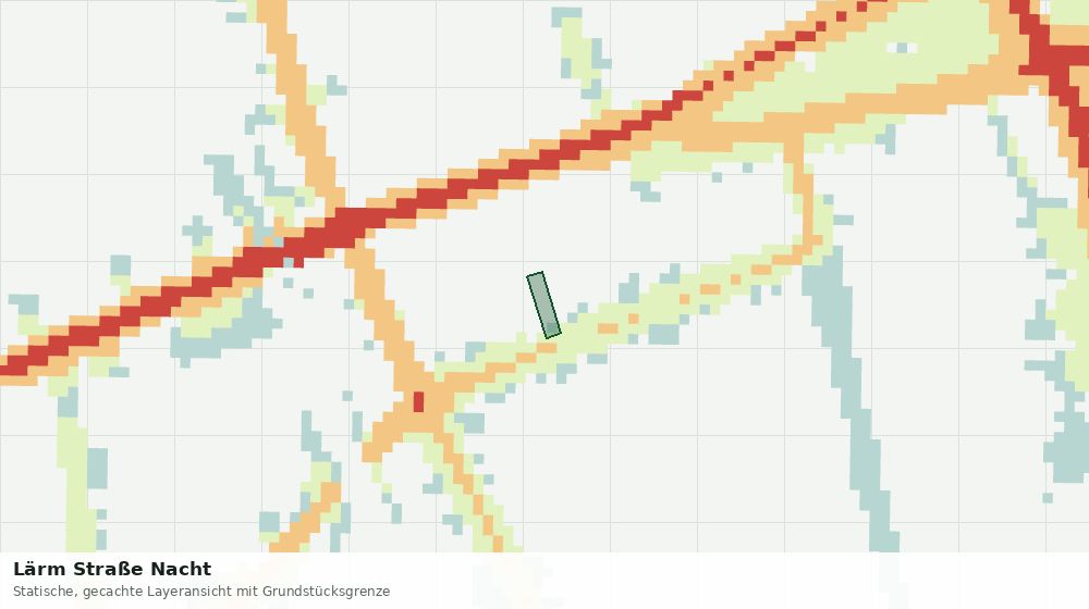 Statische Kartenansicht: Lärm Straße Nacht