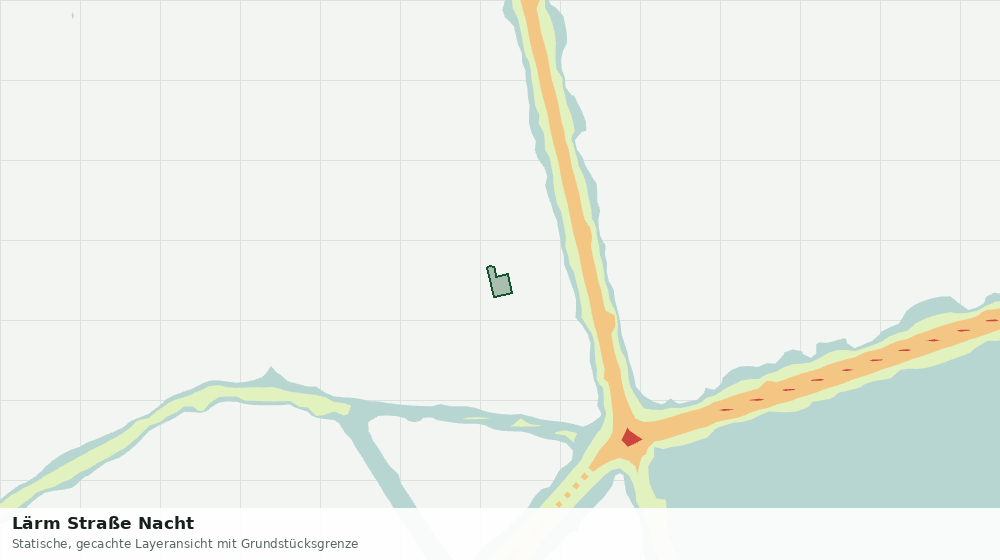 Statische Kartenansicht: Lärm Straße Nacht