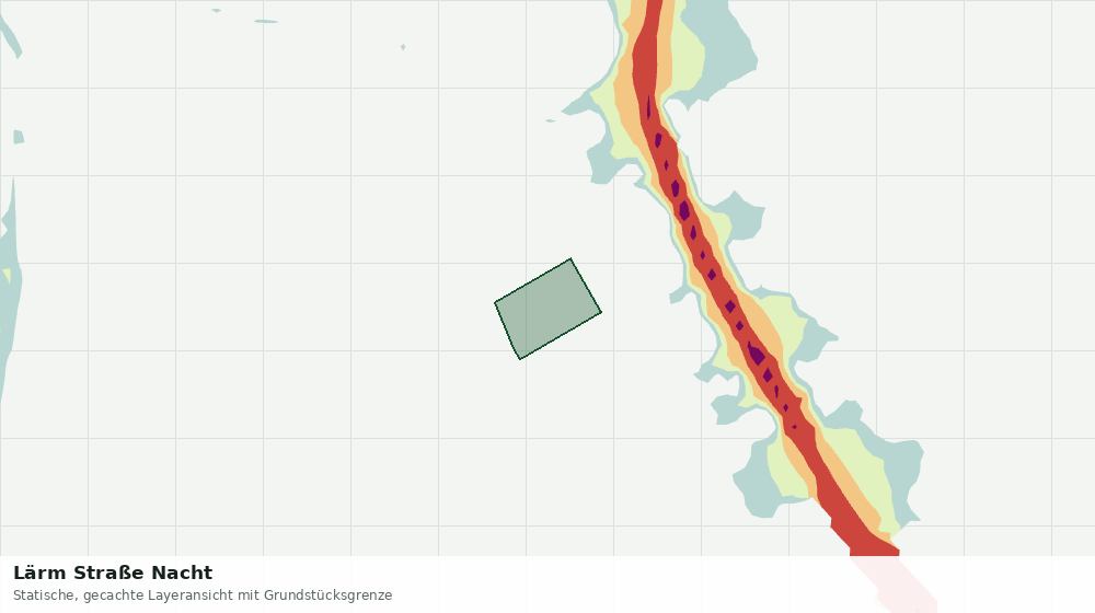 Statische Kartenansicht: Lärm Straße Nacht