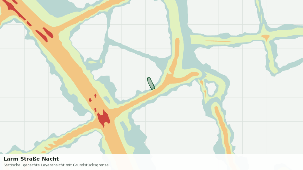 Statische Kartenansicht: Lärm Straße Nacht