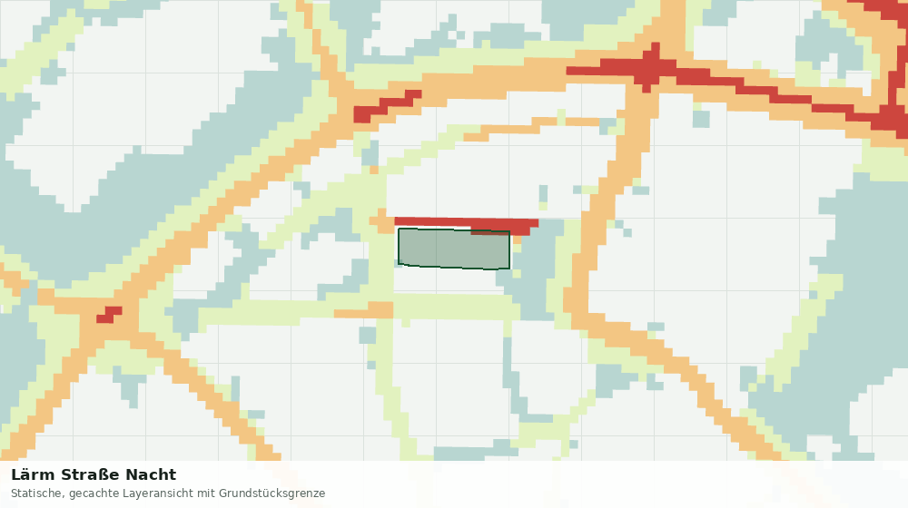 Statische Kartenansicht: Lärm Straße Nacht