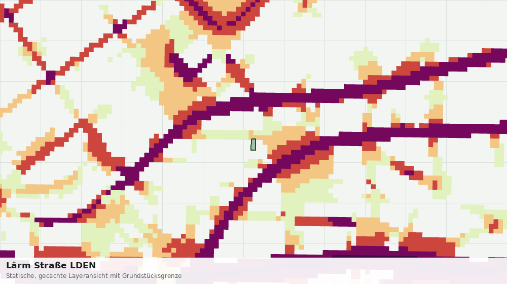 Statische Kartenansicht: Lärm Straße LDEN