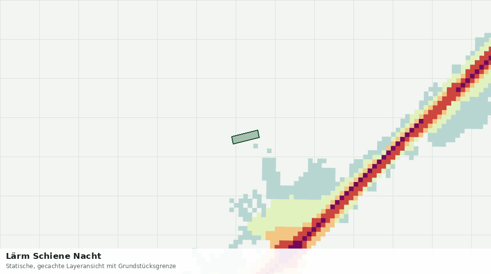 Statische Kartenansicht: Lärm Schiene Nacht