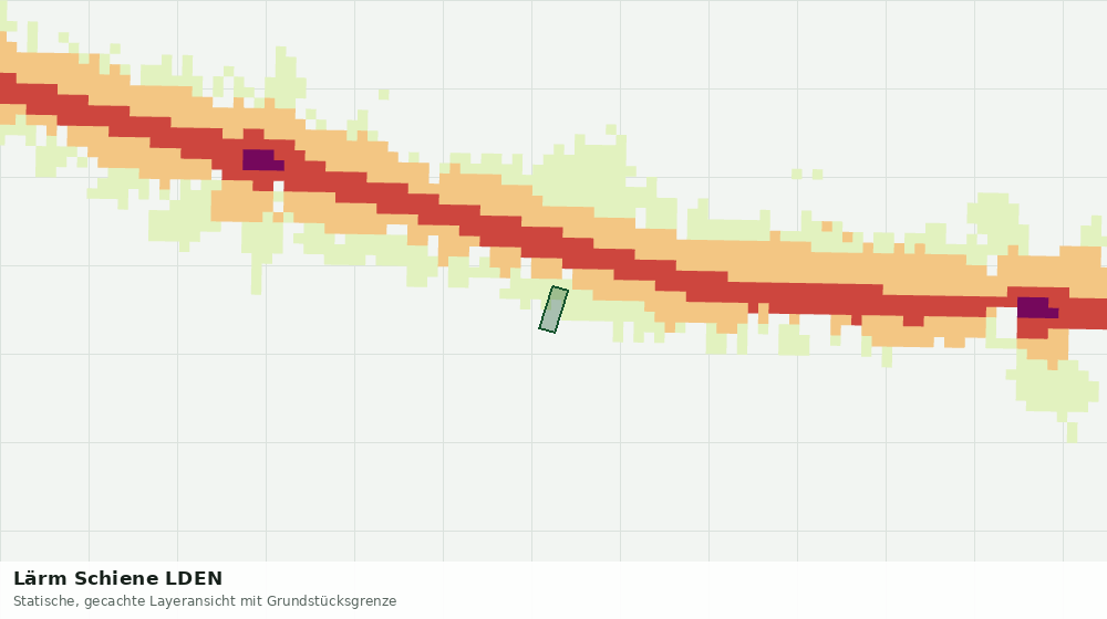 Statische Kartenansicht: Lärm Schiene LDEN