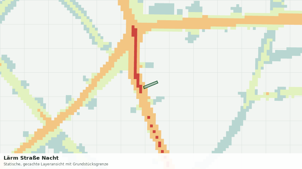 Statische Kartenansicht: Lärm Straße Nacht