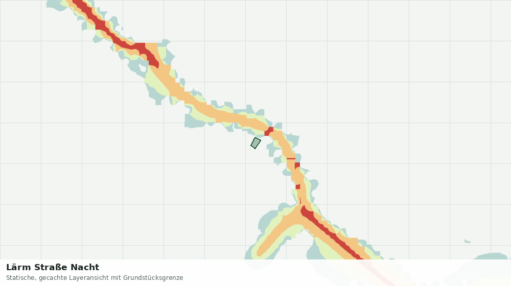 Statische Kartenansicht: Lärm Straße Nacht