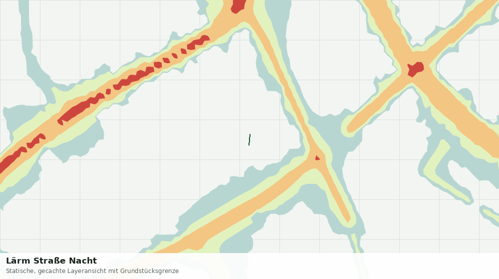 Statische Kartenansicht: Lärm Straße Nacht