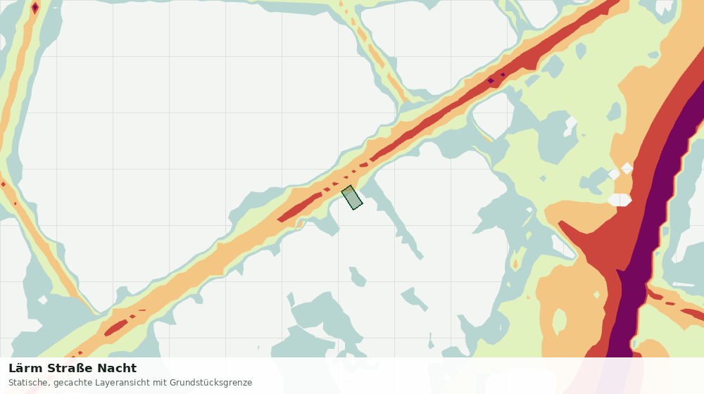 Statische Kartenansicht: Lärm Straße Nacht