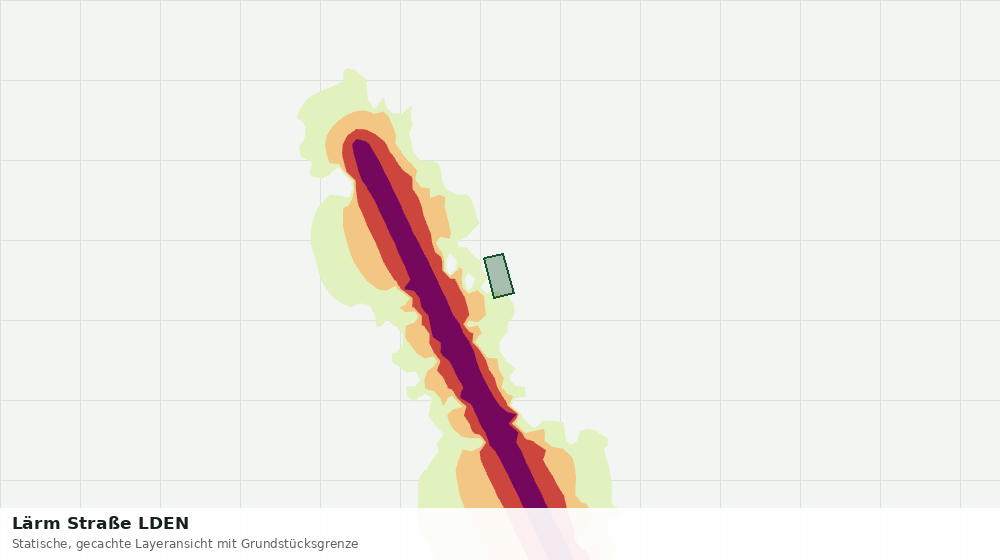 Statische Kartenansicht: Lärm Straße LDEN