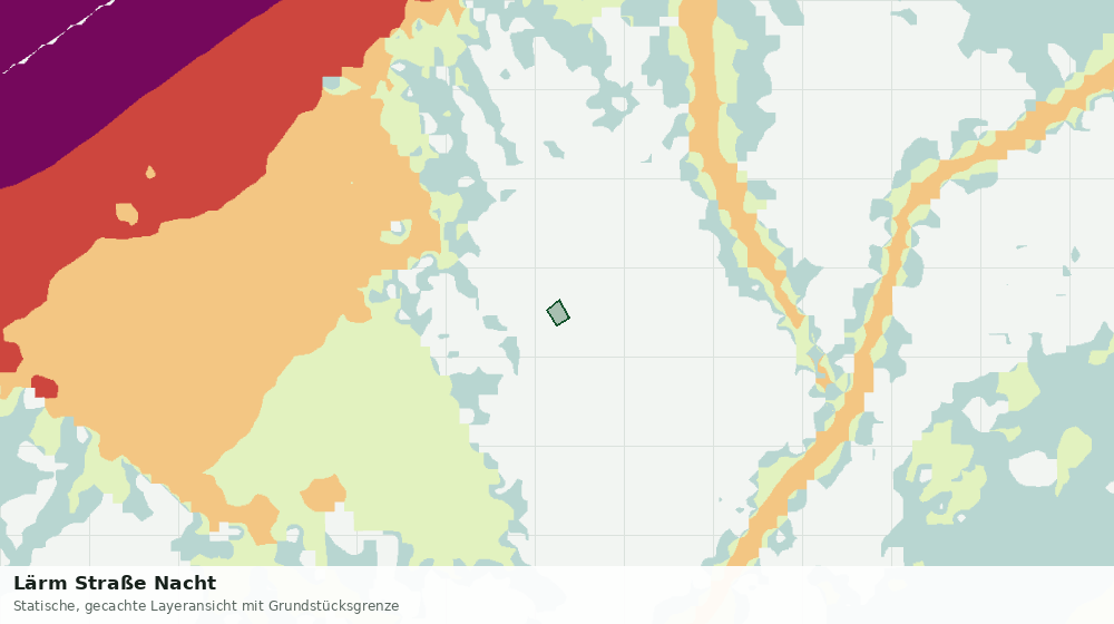 Statische Kartenansicht: Lärm Straße Nacht