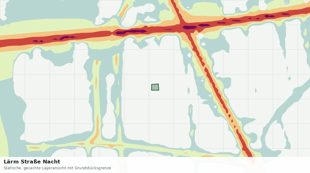 Statische Kartenansicht: Lärm Straße Nacht