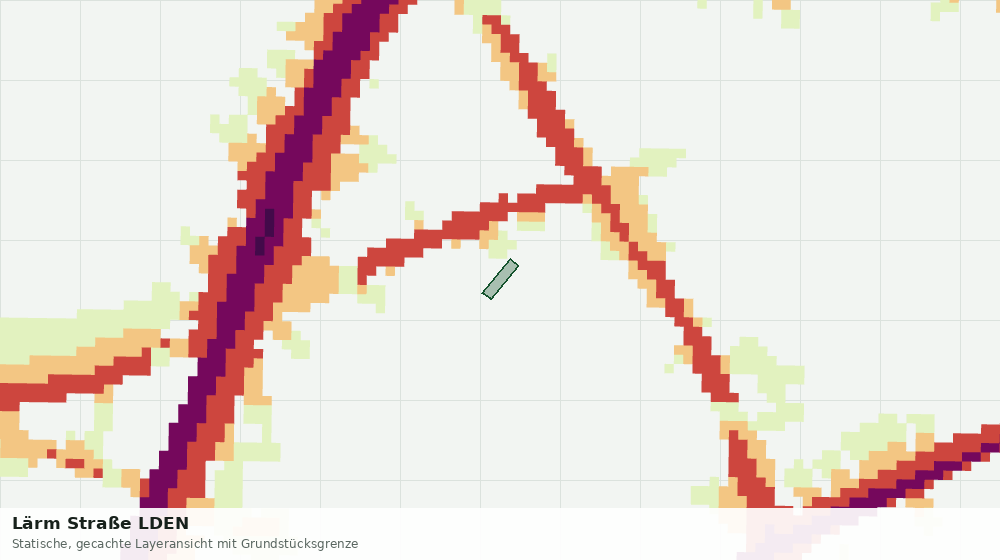 Statische Kartenansicht: Lärm Straße LDEN