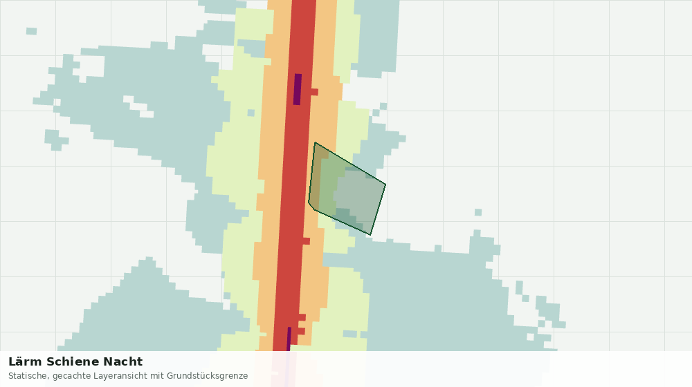 Statische Kartenansicht: Lärm Schiene Nacht