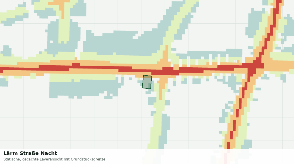 Statische Kartenansicht: Lärm Straße Nacht