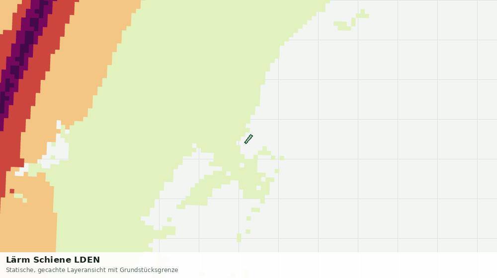 Statische Kartenansicht: Lärm Schiene LDEN