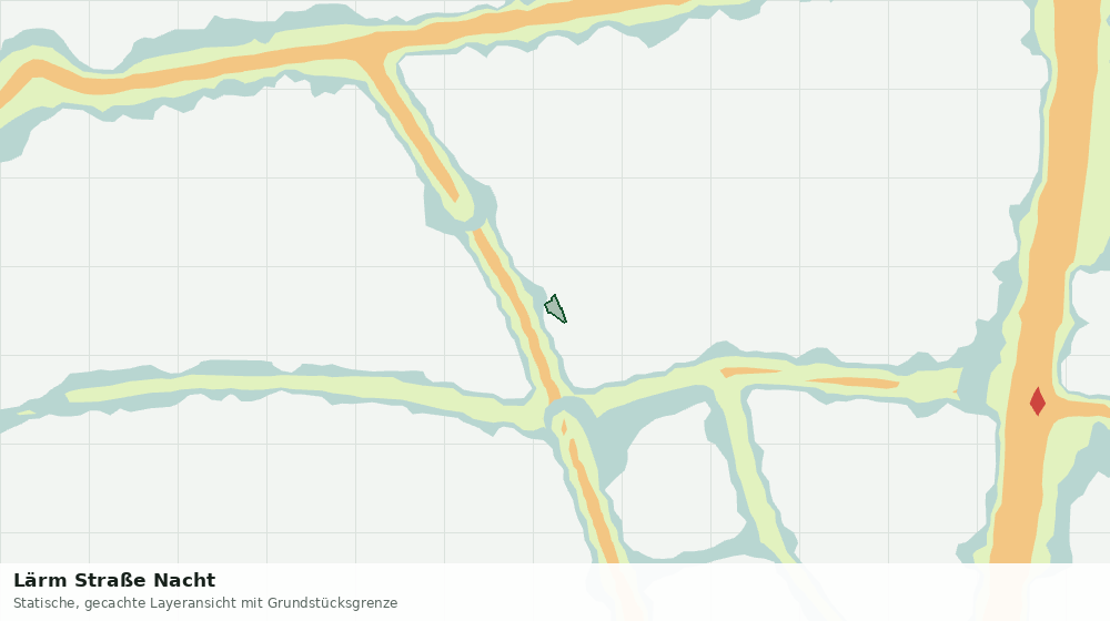 Statische Kartenansicht: Lärm Straße Nacht