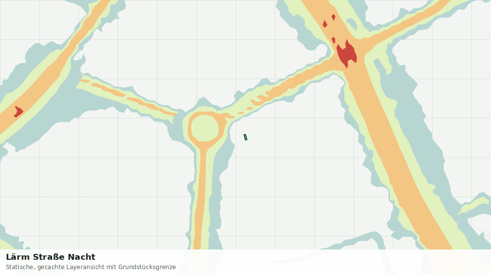 Statische Kartenansicht: Lärm Straße Nacht