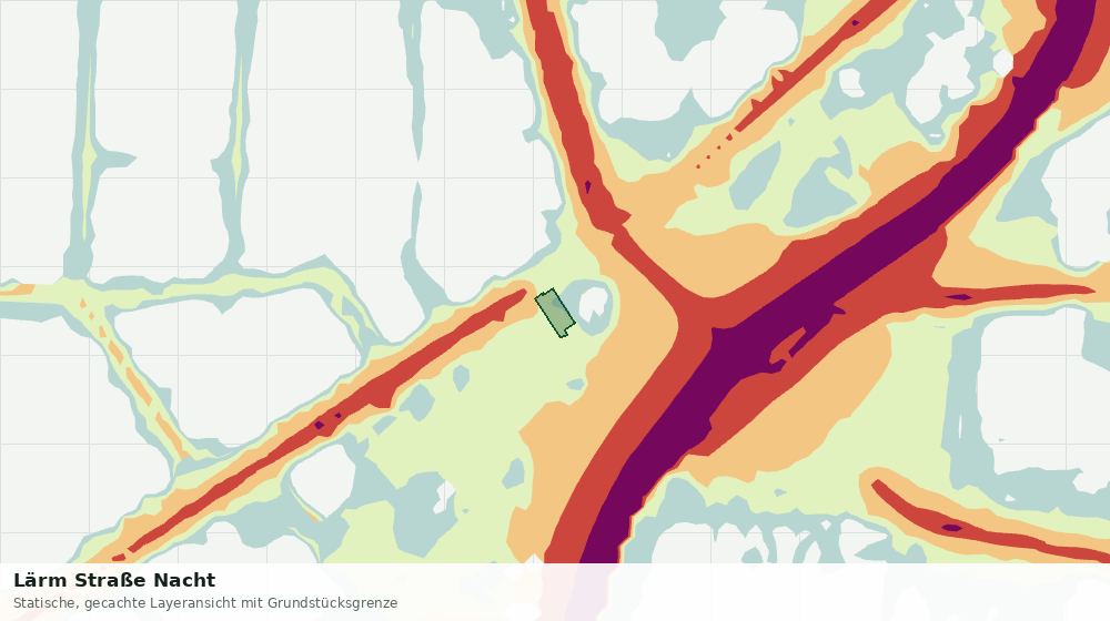 Statische Kartenansicht: Lärm Straße Nacht