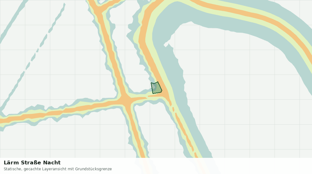 Statische Kartenansicht: Lärm Straße Nacht