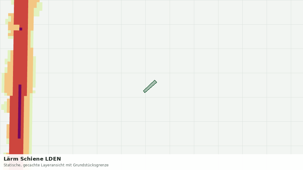 Statische Kartenansicht: Lärm Schiene LDEN